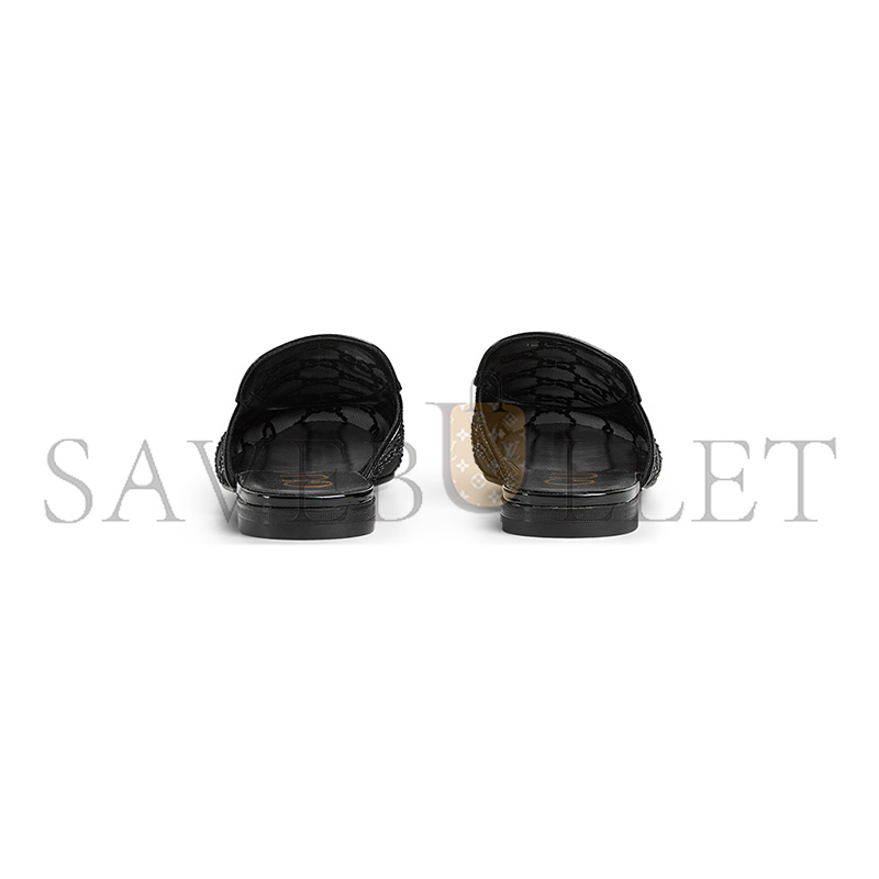 GUCCI WOMEN'S GG CRYSTAL PRINCETOWN SLIPPER 835484